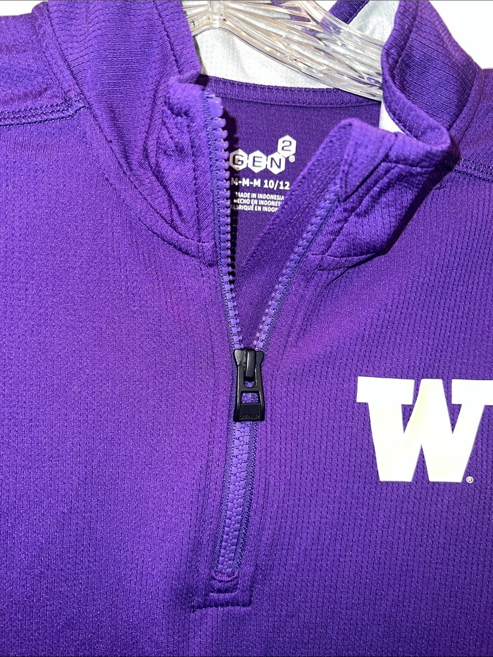 Washington’s Women's Purple Half-Zip Jersey with White Accent - (0018) - Picture 3 of 8